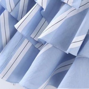 Bow Tie Waist Layered Ruffle Skirt